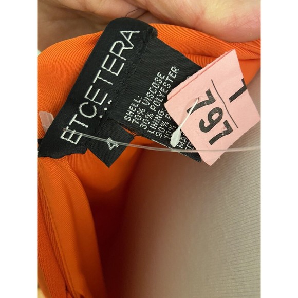 Ecetera 4 Orange Dress Cap Sleeve Midi - Picture 4 of 4